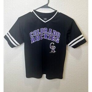 Colorado Rockies Youth Size L Tee MLB Team Logo Baseball Shirt